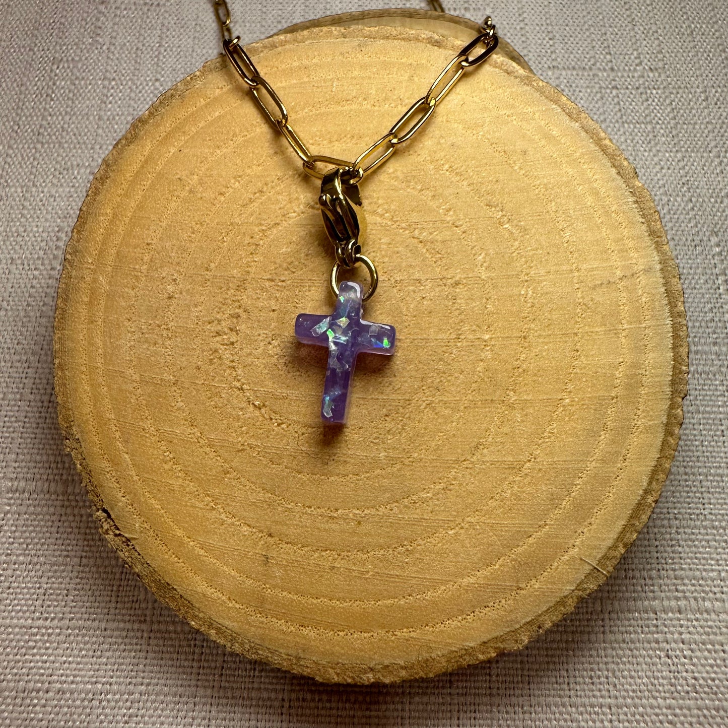 Croix colorée Alaïa Bijoux