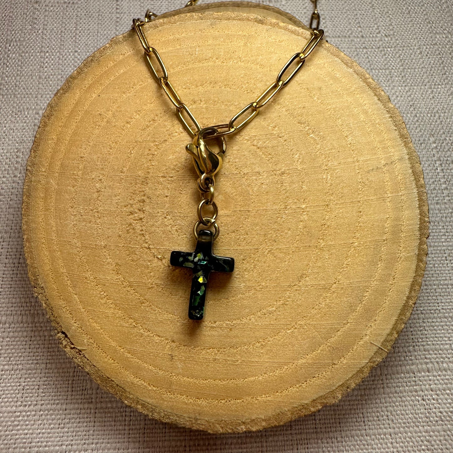 Croix colorée Alaïa Bijoux