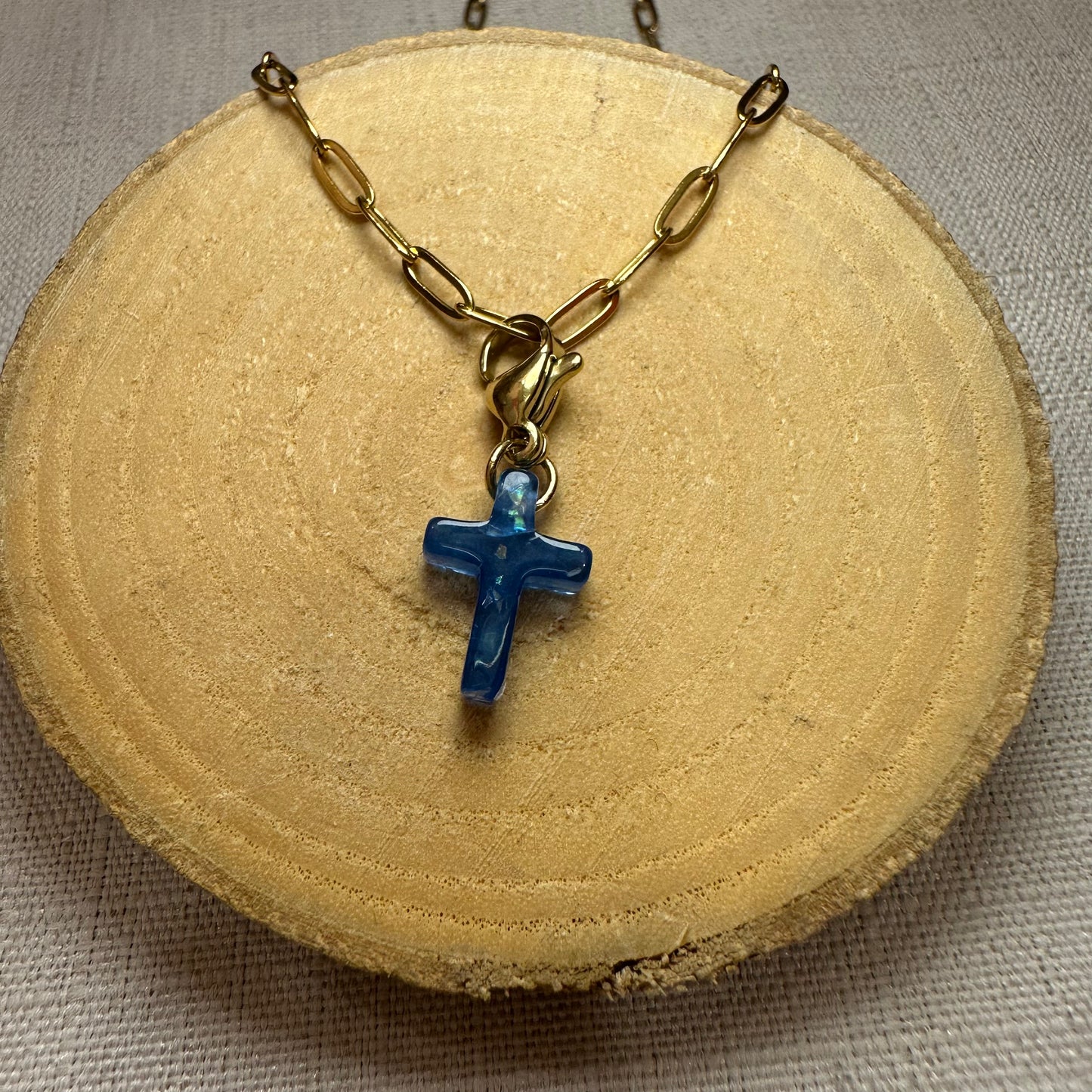Croix colorée Alaïa Bijoux