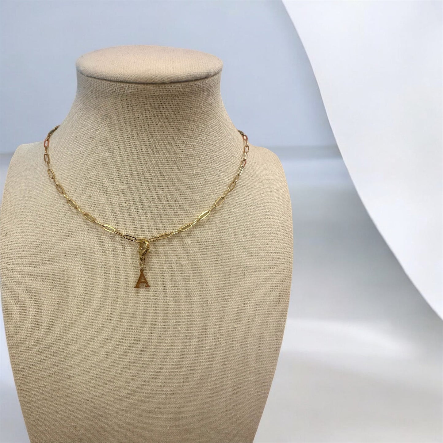 Pack chaine doré + lettre sans strass Alaïa Bijoux