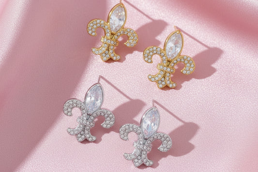 Boucles d’oreilles fleur de lys