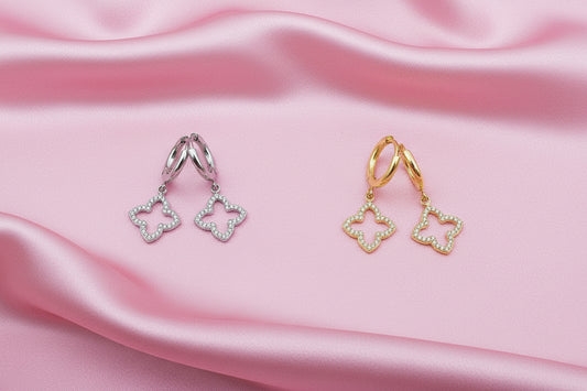 Boucles d’oreilles trèfle