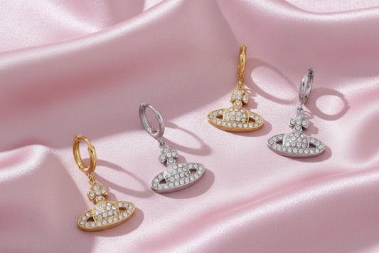 Boucles d’oreilles planete saturne