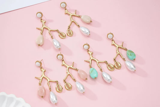 Boucles d’oreilles corails