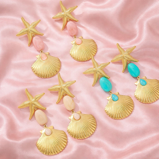 Boucles d’oreilles coquillages