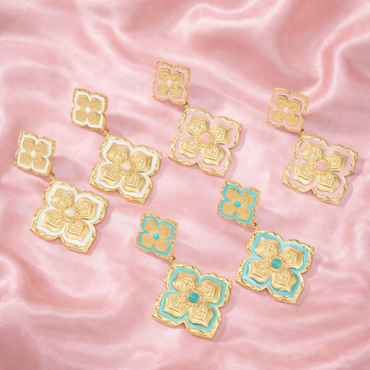 Boucles d’oreilles étoile fleur