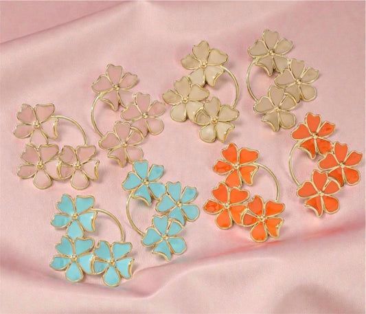 Boucles d’oreilles fleurs