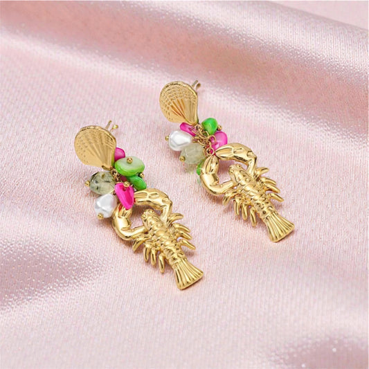 Boucles d’oreilles homard