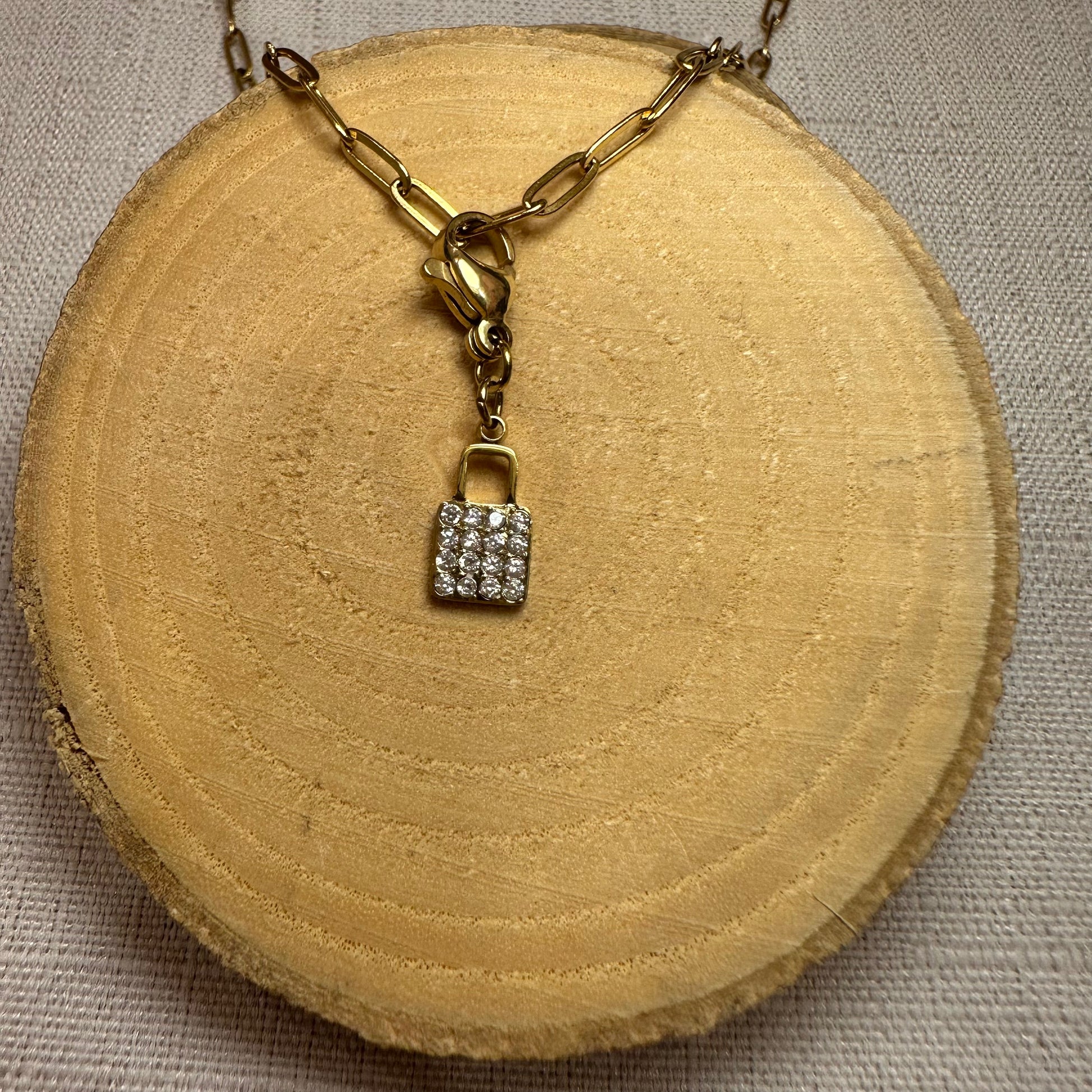 Petit cadenas strass Alaïa Bijoux
