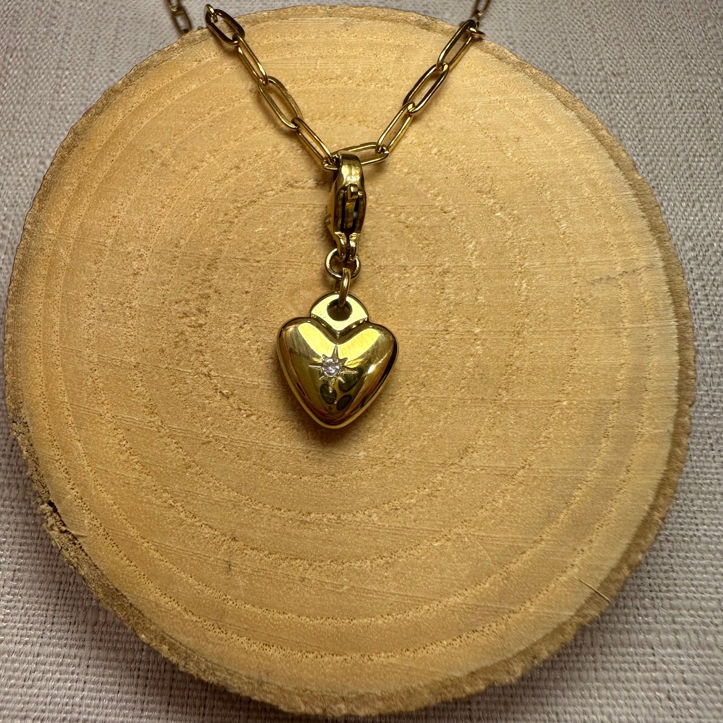Coeur bombé strass Alaïa Bijoux