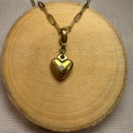 Coeur bombé strass Alaïa Bijoux