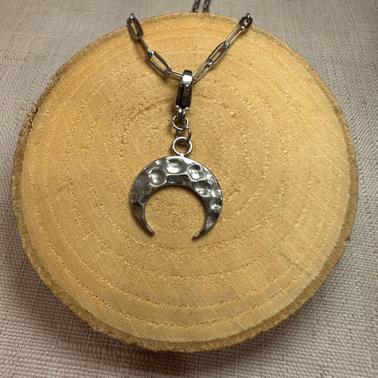 Grand croissant de lune inversé ou Lunule argent Alaïa Bijoux