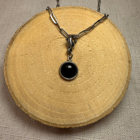 pierre noir ronde Alaïa Bijoux