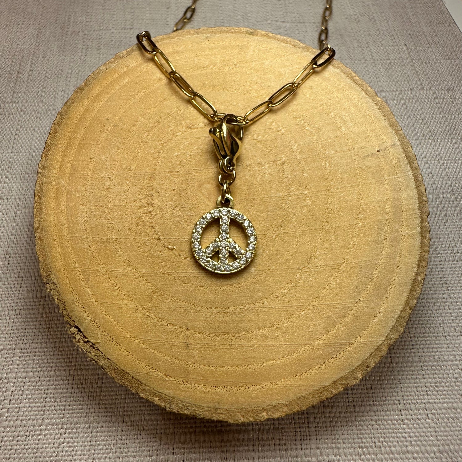 Peace and love strass Alaïa Bijoux