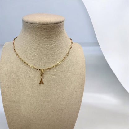 Pack chaine doré + lettre sans strass Alaïa Bijoux